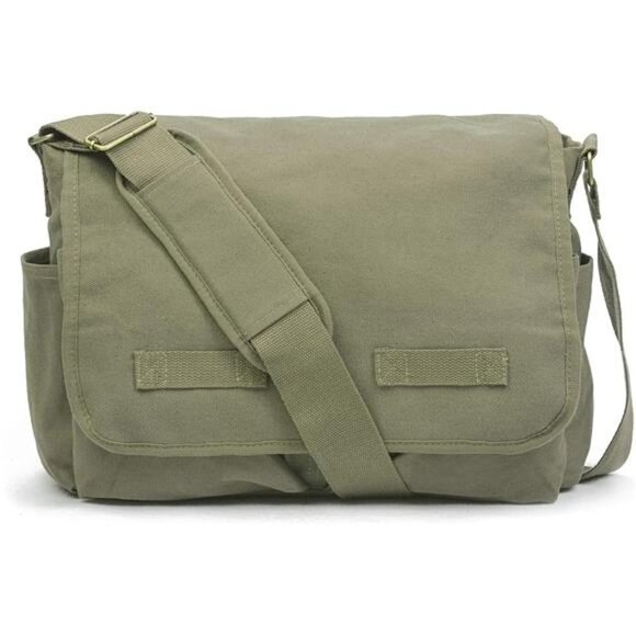 Classic Messenger Bag - Vintage Canvas Shoulder Bag for All-Purpose Use - Picture 2 of 6